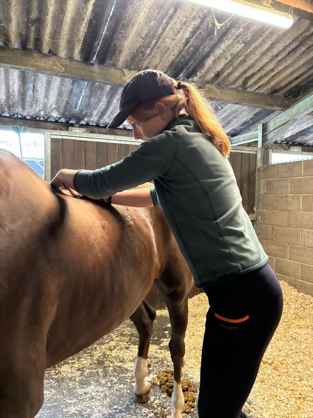 Performing massage therapy